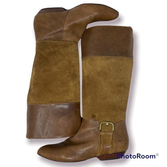 Lucky Brand Leather & Suede Boots - Almond Toe - Size 38 - Picture 4 of 11